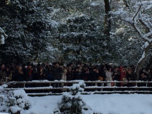 The crowds at Kinkakuji